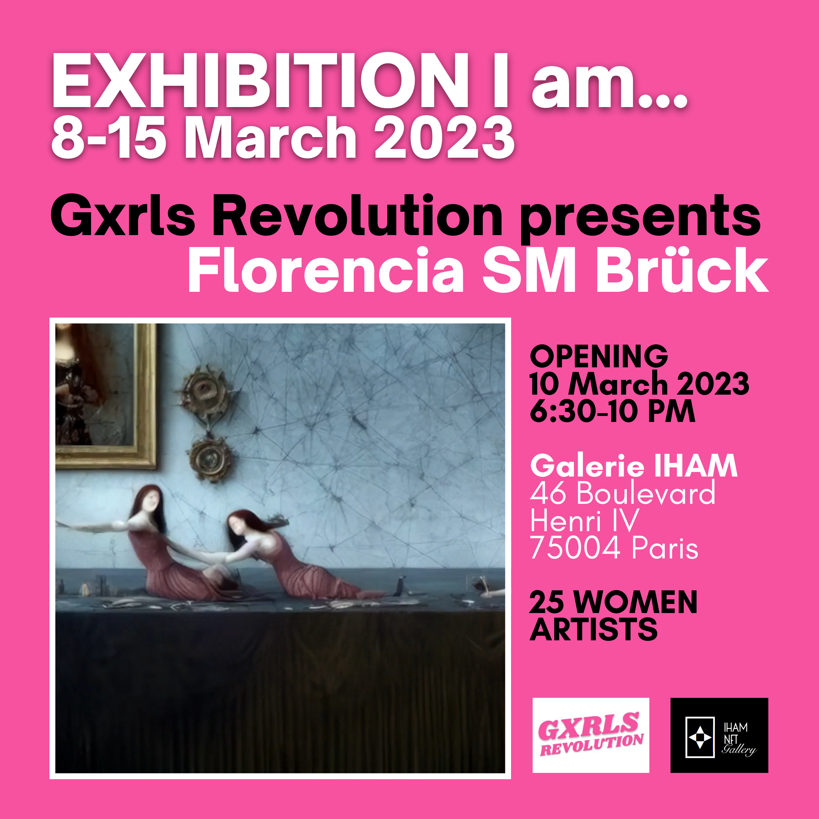 I am... exhibition invitation, Galerie IHAM, Paris