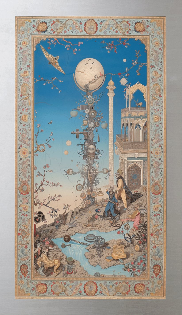 AI Futuristic Narratives in Historical Artistry, no. 2