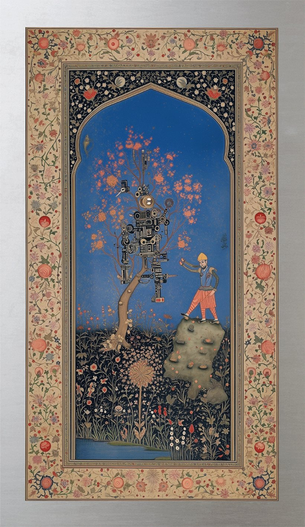 AI Futuristic Narratives in Historical Artistry, no. 9