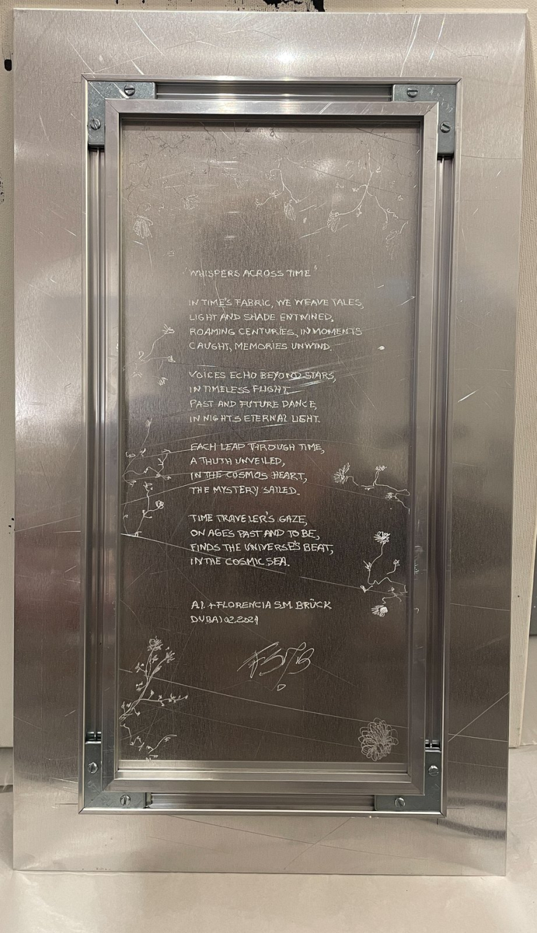Whispers Across Time, engraved back of the plate